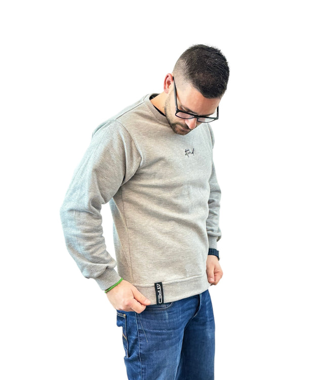 Wing Sweater - Pullover von ATTIREDWear in Grau mit dem Schriftzug auf der Brust